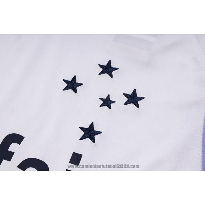 Fato de Treino Cruzeiro Manga Curta 2023-2024 Branco - Calcas Curta